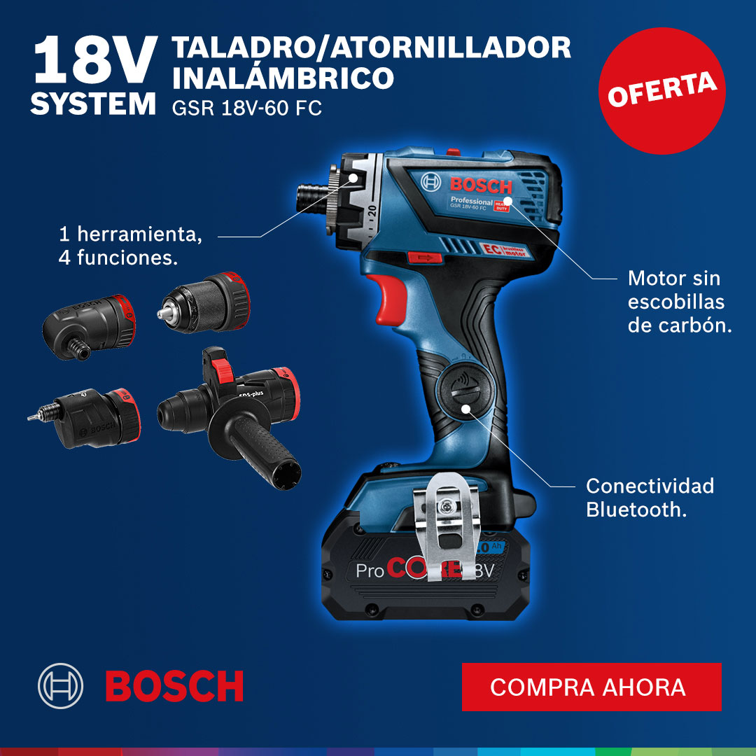 TALADRO 18V 13MM FLEXCLICK 4 EN GSR 18V-60 (06019G71H0) OFERTA 15%