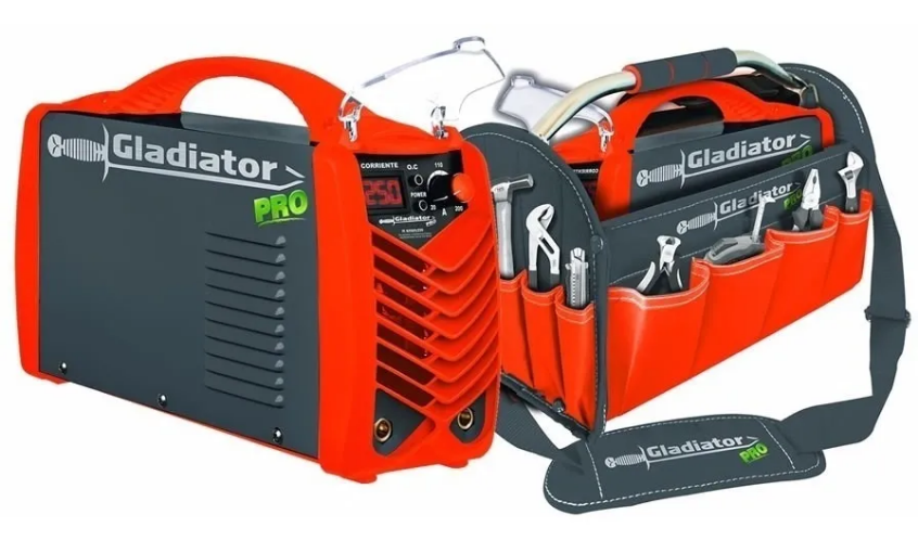 SOLDADORA INVERTER 250 A CON BOLSO 8250/5/220MKB GLADIATOR OFERTA
